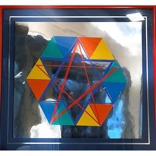 Vintage-Siebdruck "Davidstern", 1979