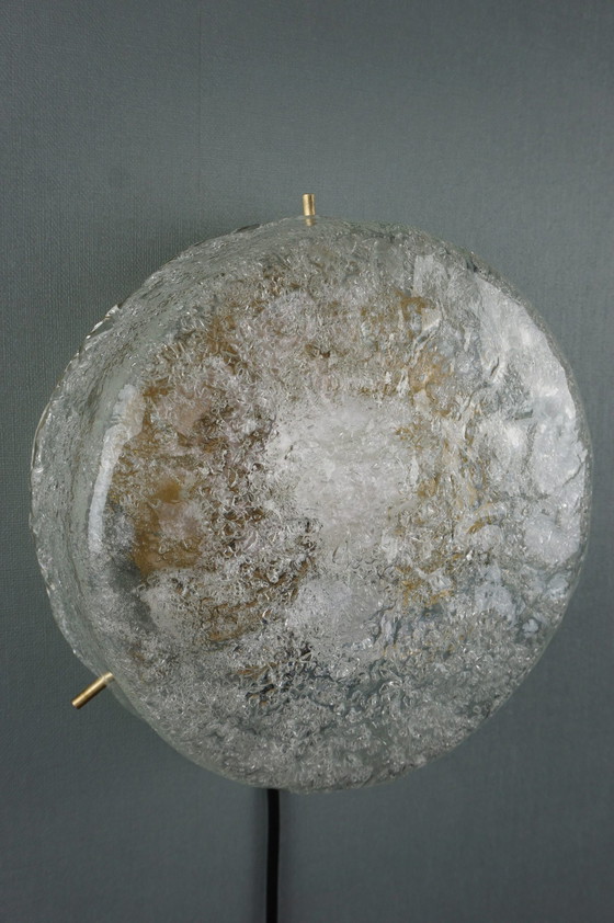 Image 1 of 2x Hillebrand Deckenleuchten Eisglas