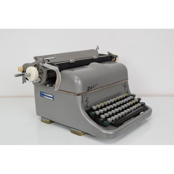 Image 1 of Alte Schreibmaschine Zeta aus Metall, Tschechisch 1960
