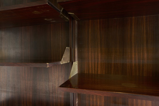 Image 1 of Vintage-Wandschrank aus Palisanderholz, bestehend aus 4 Wandpaneelen