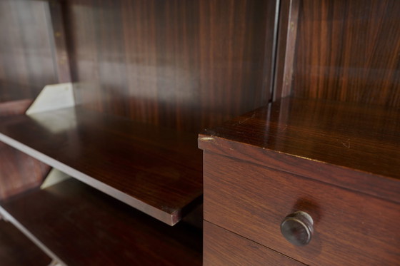 Image 1 of Vintage-Wandschrank aus Palisanderholz, bestehend aus 4 Wandpaneelen