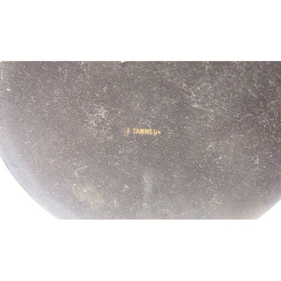 Image 1 of Vintage-Lampe Leder LE TANNEUR opaline