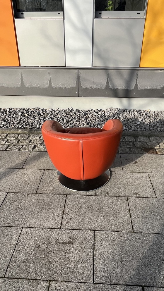 Image 1 of Koinor Design Dreh-Sessel Pearl Leder Burgunder-Rot