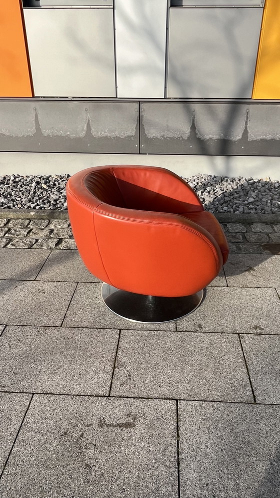 Image 1 of Koinor Design Dreh-Sessel Pearl Leder Burgunder-Rot