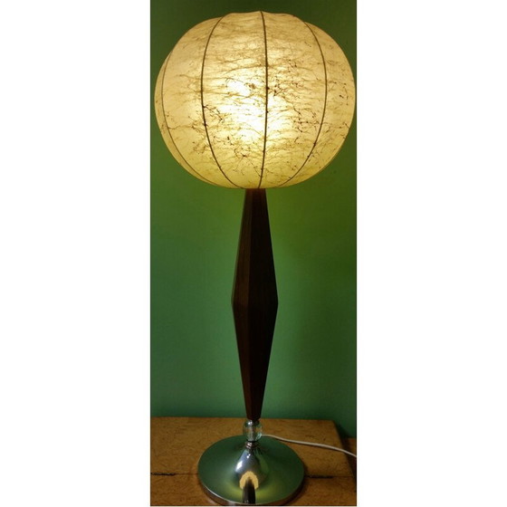 Image 1 of Mid Century Tischlampe aus Teakholz - 1960er Jahre