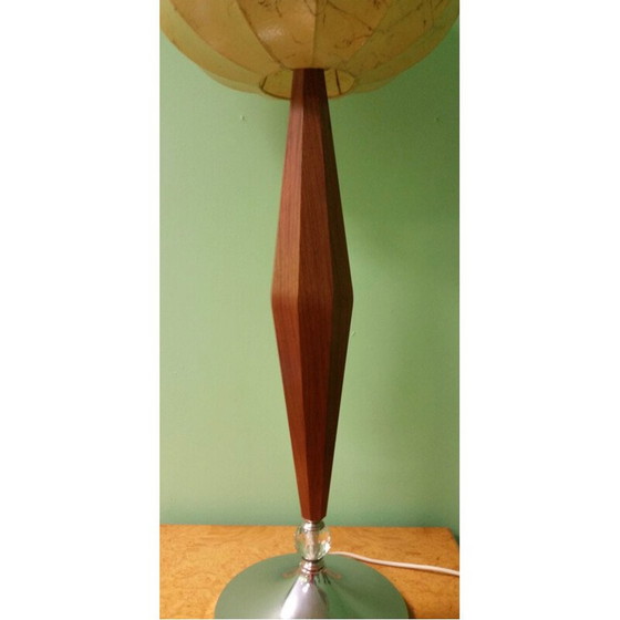 Image 1 of Mid Century Tischlampe aus Teakholz - 1960er Jahre