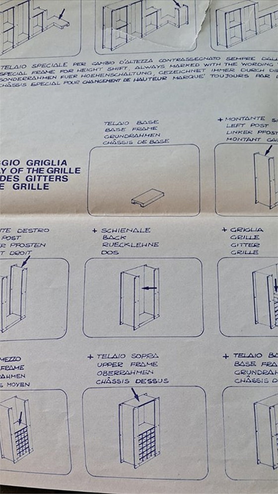 Image 1 of Italienischer Design-Dressoir-Schrank - Stilwood - 70er Jahre