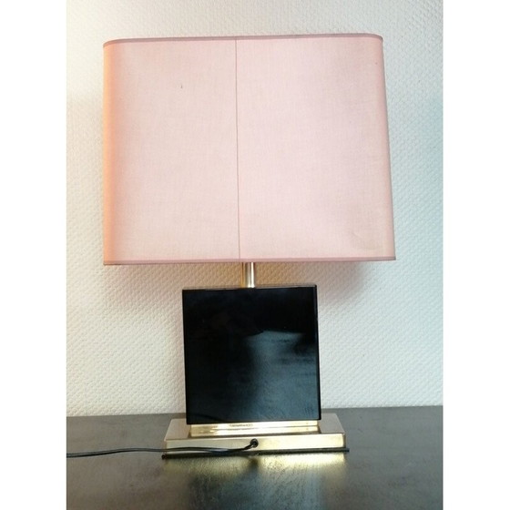 Image 1 of Vintage-Lampe aus lackiertem Holz von Jean Claude Mahey für Maison Romeo, 1970