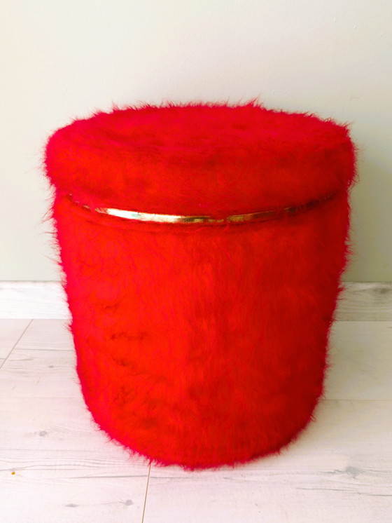 Image 1 of Pouf Moumoute Rot Style Pelfran