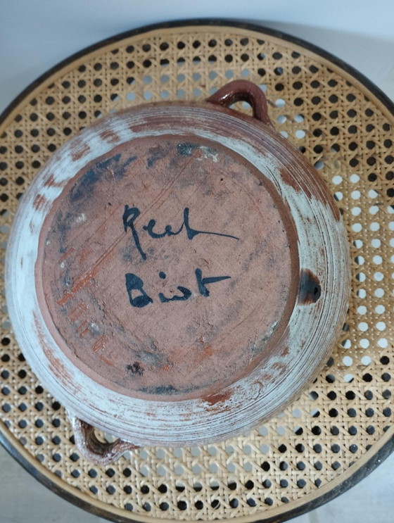 Image 1 of Steinzeug lackiert De Biot - Große Vintage-Formstück - Tafelaufsatz