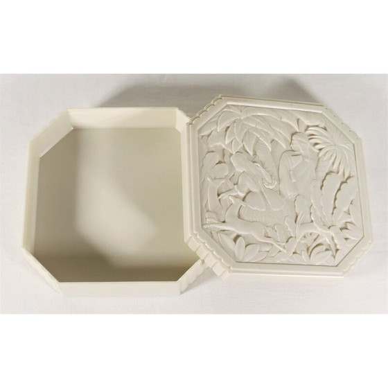 Image 1 of Vintage Art Deco Dose aus Bakelit von Fornells, Frankreich 1930