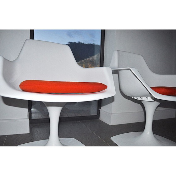 Image 1 of Paar Vintage Drehsessel Stempel Nurieux 1970