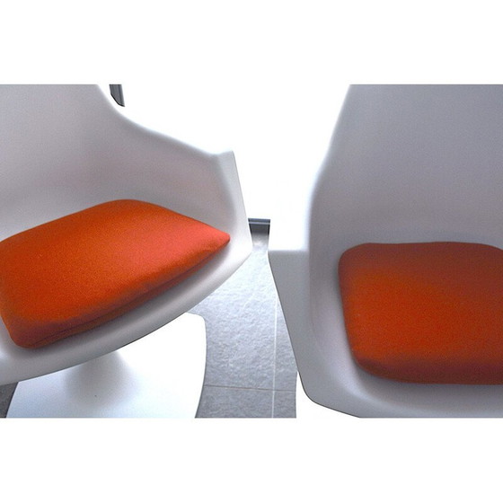 Image 1 of Paar Vintage Drehsessel Stempel Nurieux 1970