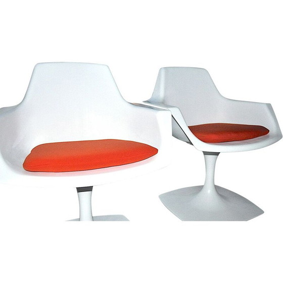 Image 1 of Paar Vintage Drehsessel Stempel Nurieux 1970