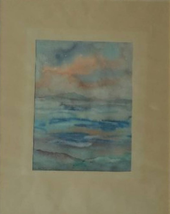 Image 1 of Alte Gouache von Frideborg Bryth, 1961