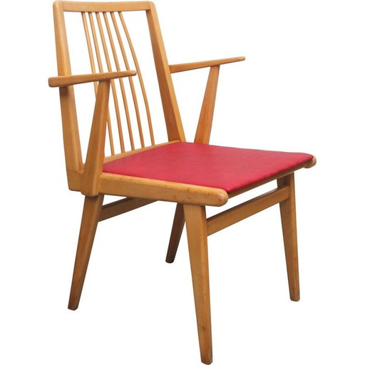 Vintage-Sessel aus heller Buche 1950er Jahre