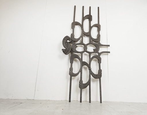 Große brutalistische Wandskulptur, 1970er Jahre