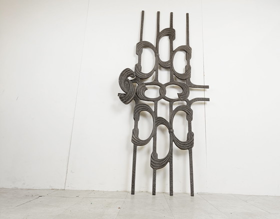 Image 1 of Große brutalistische Wandskulptur, 1970er Jahre