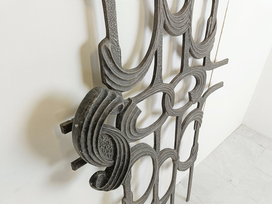 Image 1 of Große brutalistische Wandskulptur, 1970er Jahre