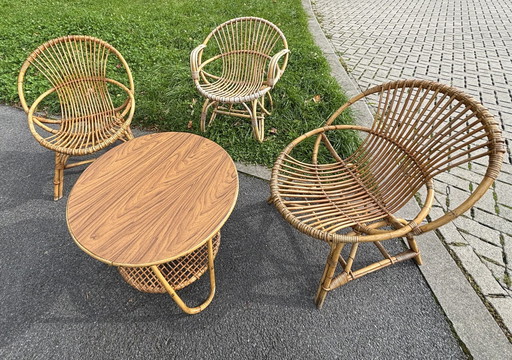 Rattan-Terrassengarnitur Rohe Noordwolde