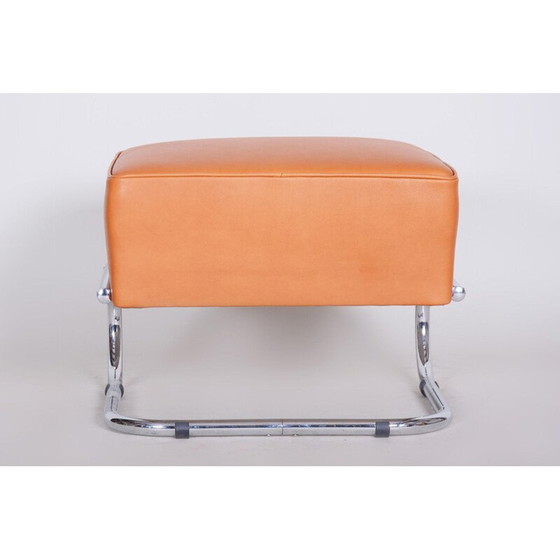 Image 1 of Vintage orange Slezak Fußstütze, 1930er Jahre