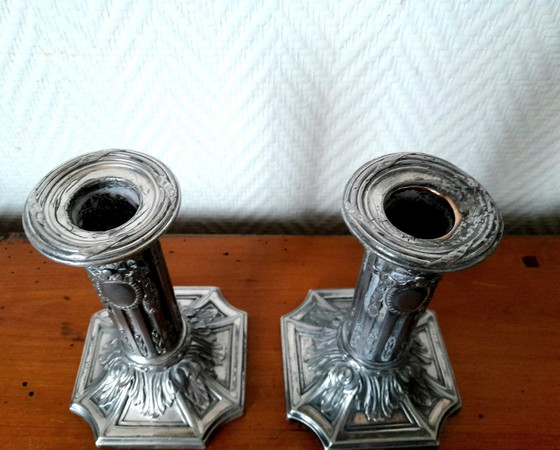 Image 1 of 2X Kerzenhalter 19. Jahrhundert Von Victor Saglier