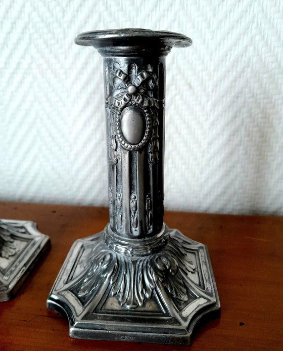 Image 1 of 2X Kerzenhalter 19. Jahrhundert Von Victor Saglier