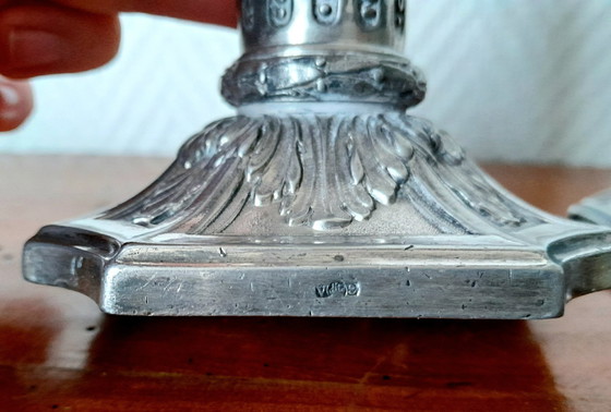 Image 1 of 2X Kerzenhalter 19. Jahrhundert Von Victor Saglier