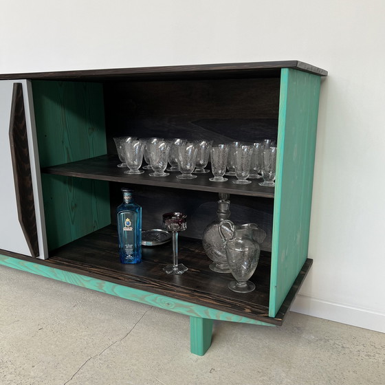 Image 1 of Sideboard Bahut Enfilade Schiebetüren Designer Dlg Design Aus Den 50er Jahren 60 Mid Century Modern