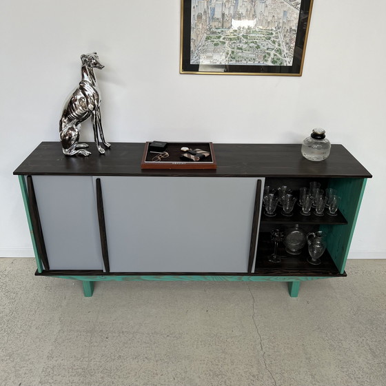 Image 1 of Sideboard Bahut Enfilade Schiebetüren Designer Dlg Design Aus Den 50er Jahren 60 Mid Century Modern