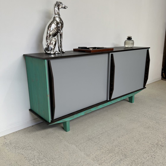 Image 1 of Sideboard Bahut Enfilade Schiebetüren Designer Dlg Design Aus Den 50er Jahren 60 Mid Century Modern