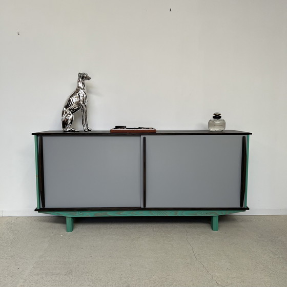 Image 1 of Sideboard Bahut Enfilade Schiebetüren Designer Dlg Design Aus Den 50er Jahren 60 Mid Century Modern