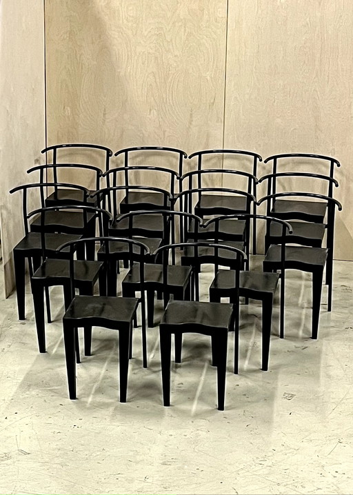 17x Kartell dr Glob Stuhl von Phillipe Starck - schwarz