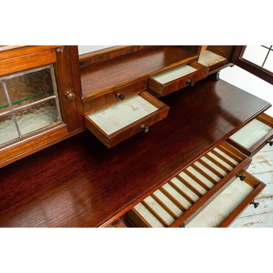 Image 1 of Mid Century Mahagoni dekorative Zahnarzt Schrank