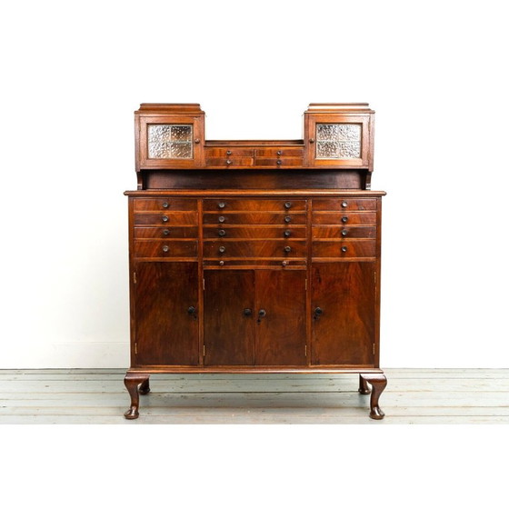 Image 1 of Mid Century Mahagoni dekorative Zahnarzt Schrank