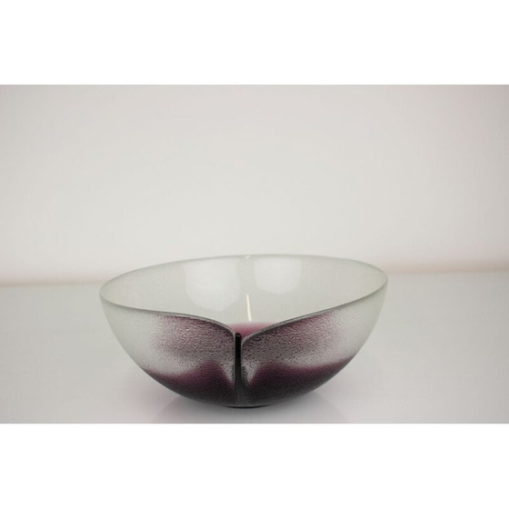Image 1 of Schale aus Kunstglas von Jiri Suhajek für Crystalex, 1970