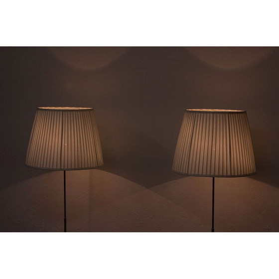 Image 1 of Paar alte schwedische Stehlampen aus Messing von Asea, 1950