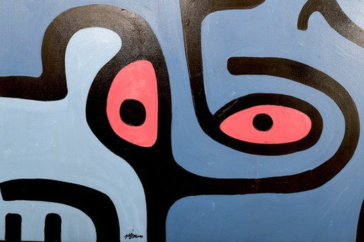 Reflections of Forgetfulness Acryl auf Leinwand von Pejman Ebadi, 1994