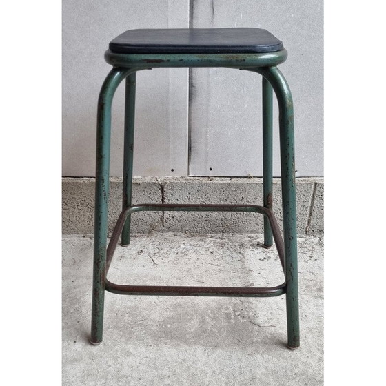Image 1 of Satz von 6 industriellen Hockern im Vintage-Stil von Gaston Cavaillon für Mullca