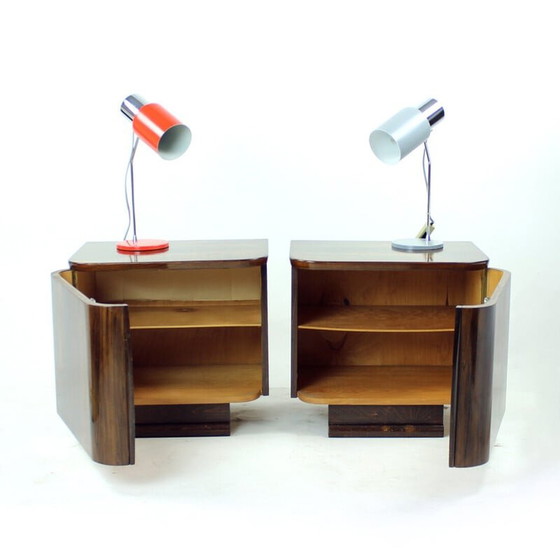 Image 1 of Vintage-Tischleuchte aus Chrom und rotem Metall von Josef Hurka für Napako, 1960er Jahre