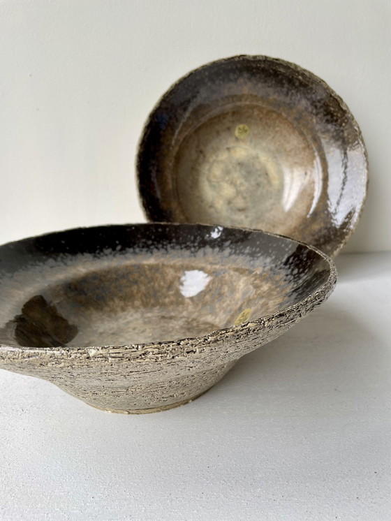 Image 1 of 2x Vintage Jan van Erp Keramikschale