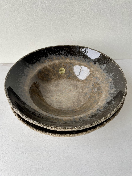 Image 1 of 2x Vintage Jan van Erp Keramikschale