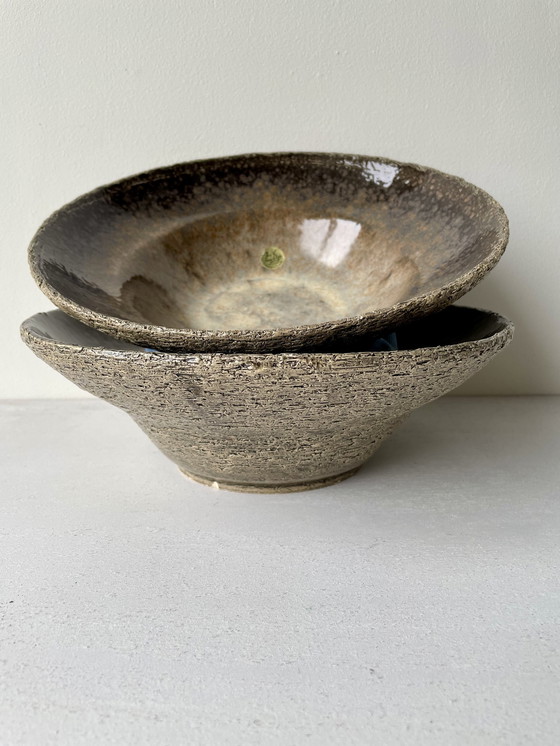 Image 1 of 2x Vintage Jan van Erp Keramikschale
