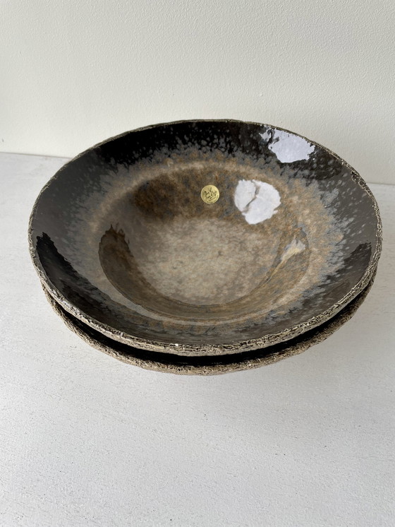 Image 1 of 2x Vintage Jan van Erp Keramikschale