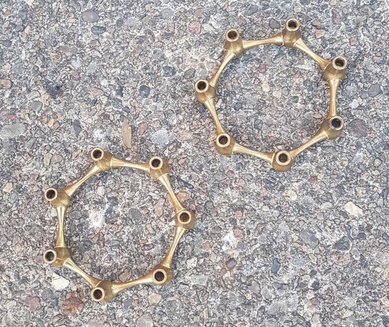 Image 1 of 2X Kerzenhalter von Jens Quistgaard aus Dansk Design, 1960er Jahre