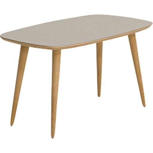 Vintage Couchtisch aus hellgrauem Laminat, Frankreich