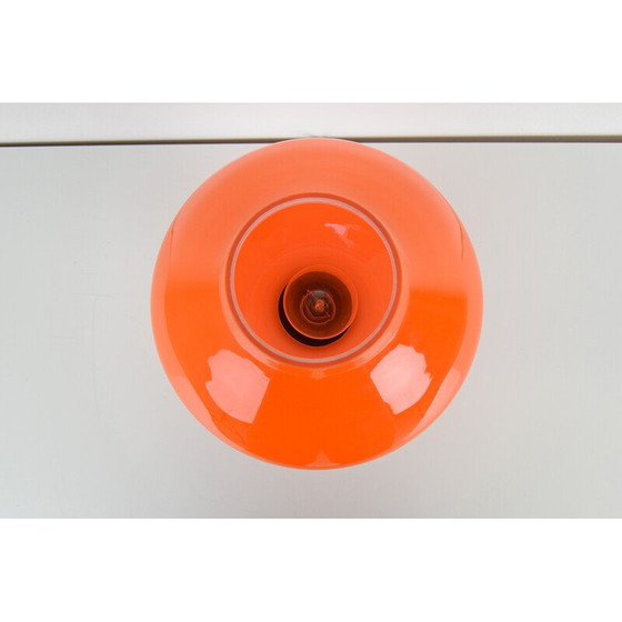 Image 1 of Orangefarbene Ganzglas-Tischlampe von Valasske Mezirici, Tschechoslowakei 1970er Jahre