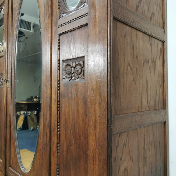 Image 1 of Antiker Kleiderschrank, Kleiderschrank Spiegelschrank