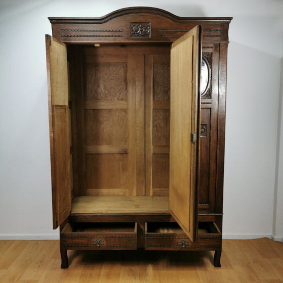 Image 1 of Antiker Kleiderschrank, Kleiderschrank Spiegelschrank