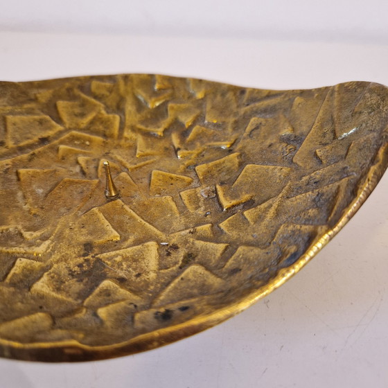 Image 1 of Brutalistischer Messing-Kerzenständer aus den 1970er Jahren